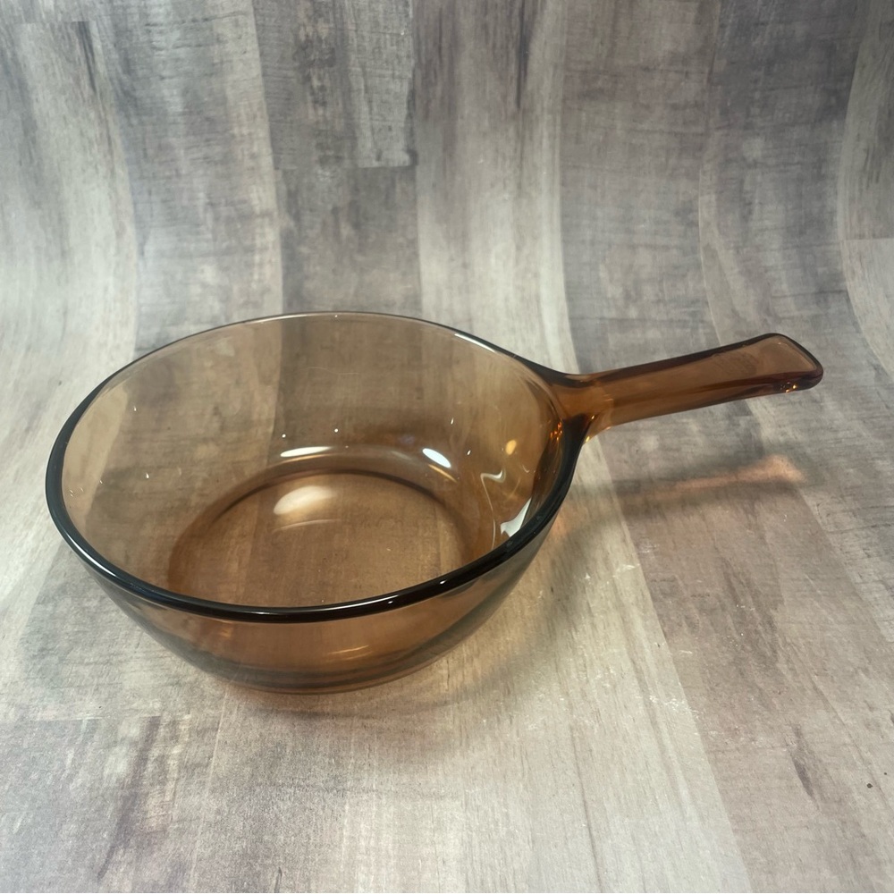 Corning Ware Vision Cookware 0.5L Amber Glass Pan 6" No Lid